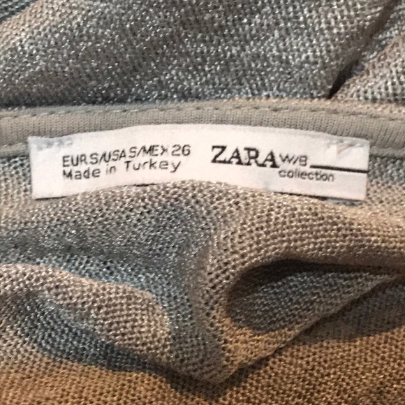 Zara Woman’s Collection Grey/White color Block Blouse - Picture 5 of 5